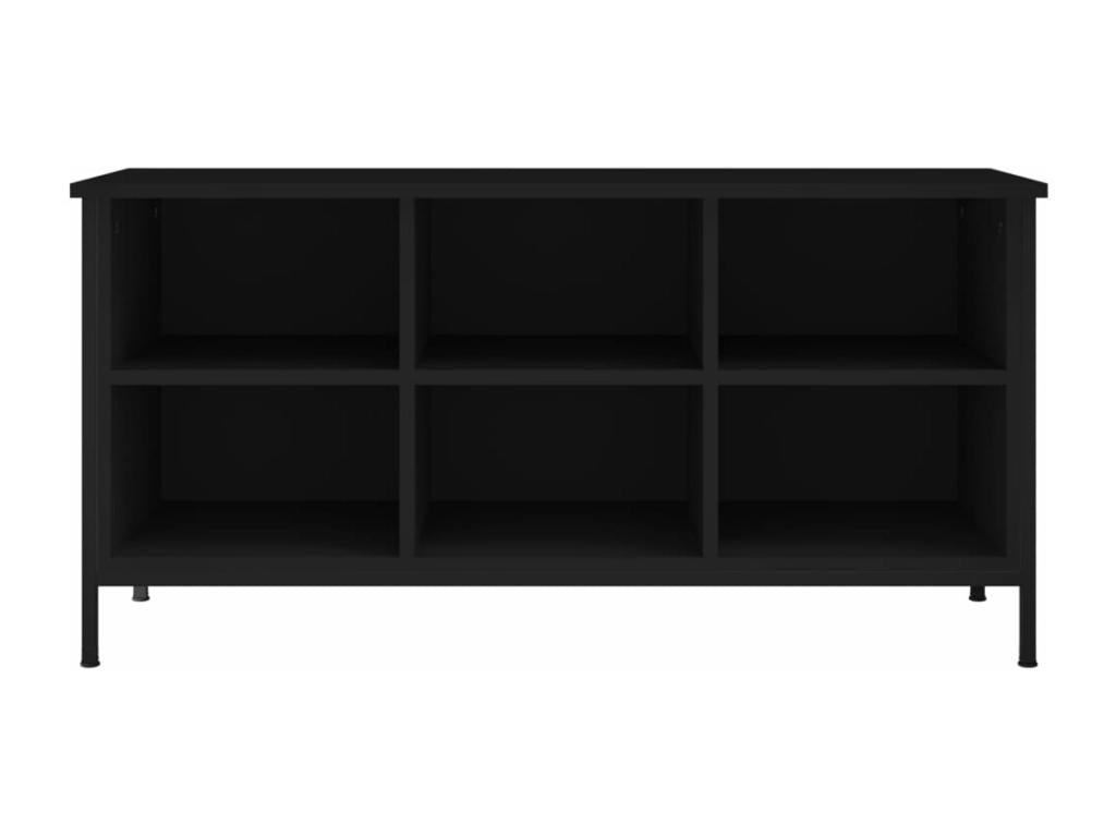 Armoire en bois d'ingénierie noir, 100 x 35 x 50 cm