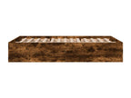 Cadre de lit chêne fumé 120x190 cm bois d'ingénierie KRNN22855
