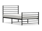 Cadre de lit métal avec tête de lit/pied de lit noir 90x200 cm NMJV21589