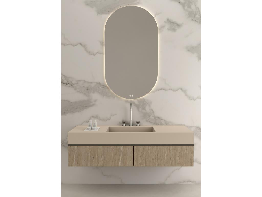 Robinet mitigeur lavabo sur plage Nickel brossé - Boisona GTHV64531