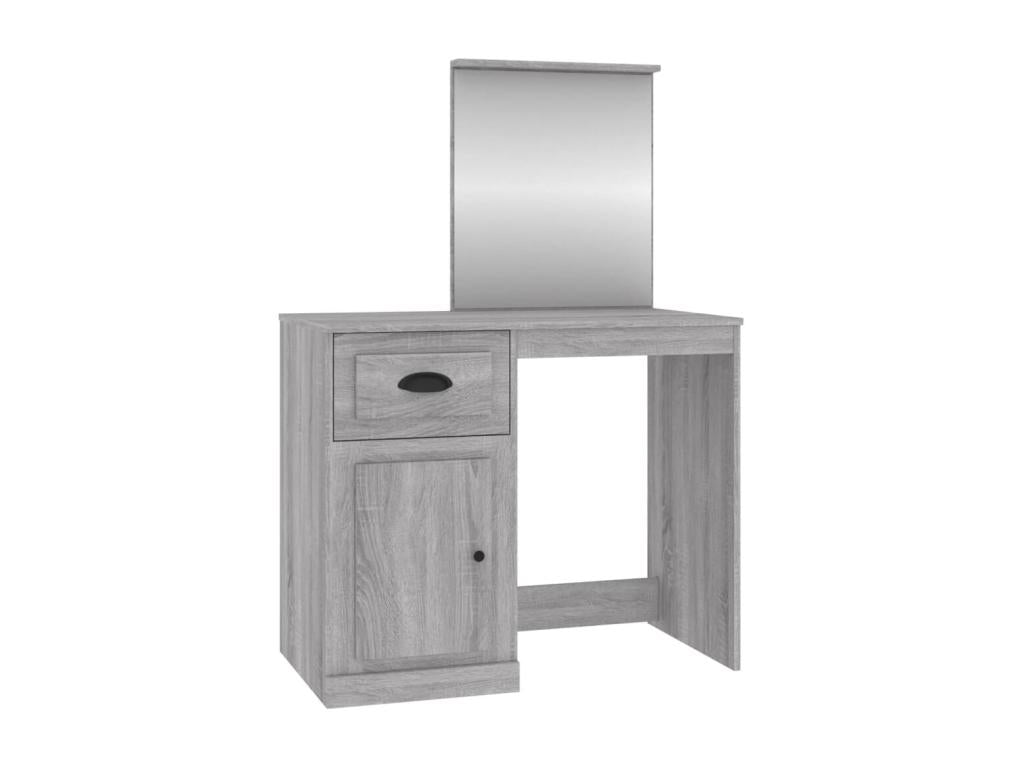 Coiffeuse avec miroir 90 bois marron 90x50x132.5 cm 02 0006311 TNGJ34532
