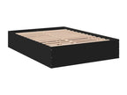 Cadre de lit noir 135x190 cm bois d'ingénierie UVCL47723