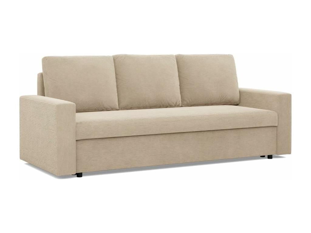 Canapé 3 places avec fonction sommeil Boisona - Beige GEWY08307