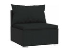 Salon de jardin 5 pcs avec coussins Résine tressée Noir EPSY11369