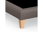 Sommier déco simili cuir cacao - Boisona 160x200 PQMH06745