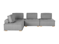 Canapé d'angle modulable Boisona Tissu Gris 4 places Côté droit QCAH49889