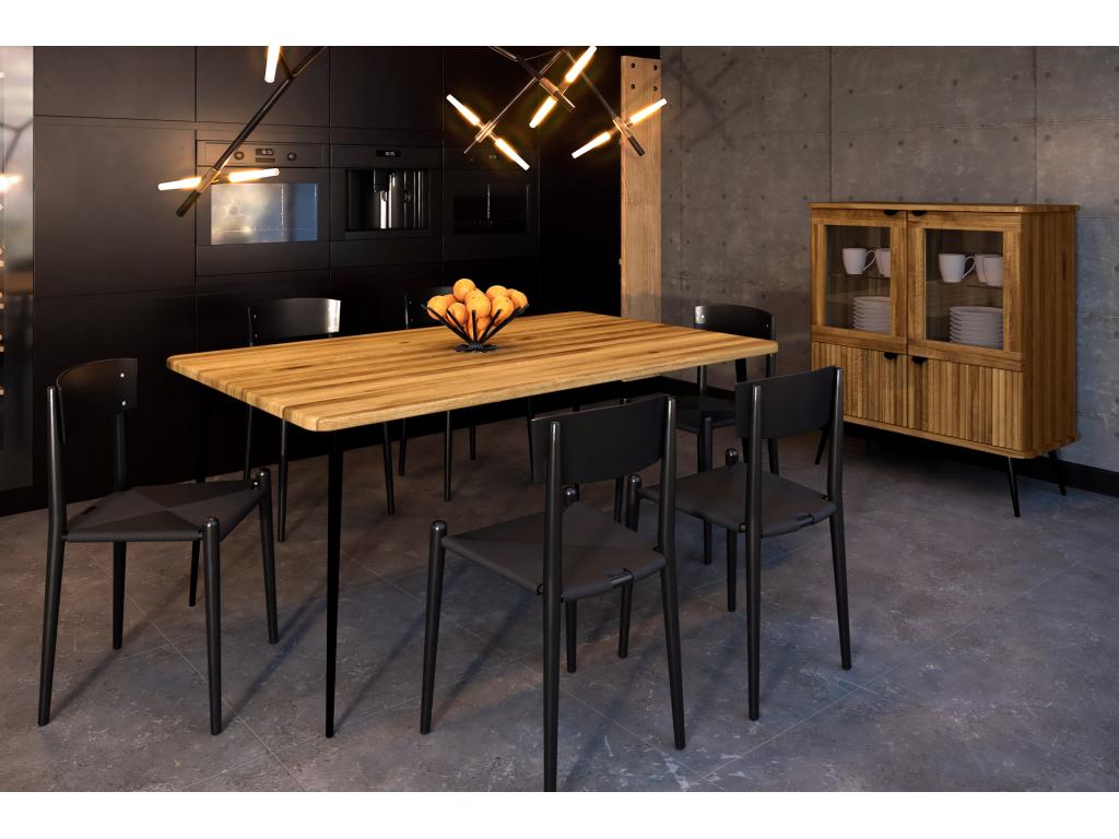 Table en chêne naturel, 80 x 190 cm