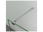 Paroi de douche à l'italienne 110x200cm avec barre de fixation 90cm avec grande pince - Chromé - Verre 8mm trempé transparent BMAI17562