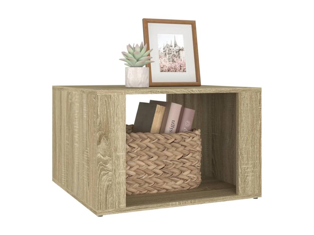 Table de chevet Chêne Boisona 57x55x36 cm Bois d'ingénierie OTSP89785