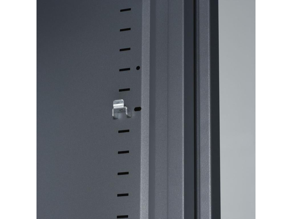 Armoire de bureau portes à rideaux 2 étagères WHYB46218