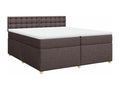 Sommier à Boisona de lit avec matelas Marron foncé 200x200 cm QDIK45087