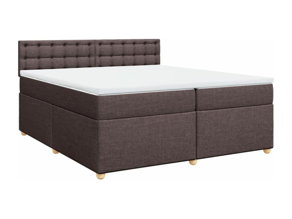 Sommier à Boisona de lit avec matelas Marron foncé 200x200 cm QDIK45087