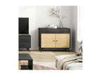 Buffet 2 portes 1 tiroir Noir/Bois - Boisona FPXU10318