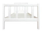 Cadre de lit sans matelas blanc bois massif 100x200 cm PRAG63712
