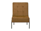 Fauteuil en velours marron, 65 x 79 x 87 cm