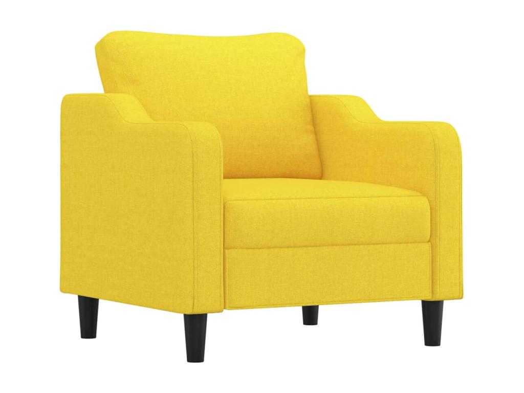 Fauteuil d'appoint en tissu jaune