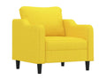 Fauteuil Jaune clair 60 cm Tissu CNMU07363