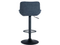 Lot de 2 Tabouret de bar - Tissu / Métal - Bleu - Boisona AXME25533