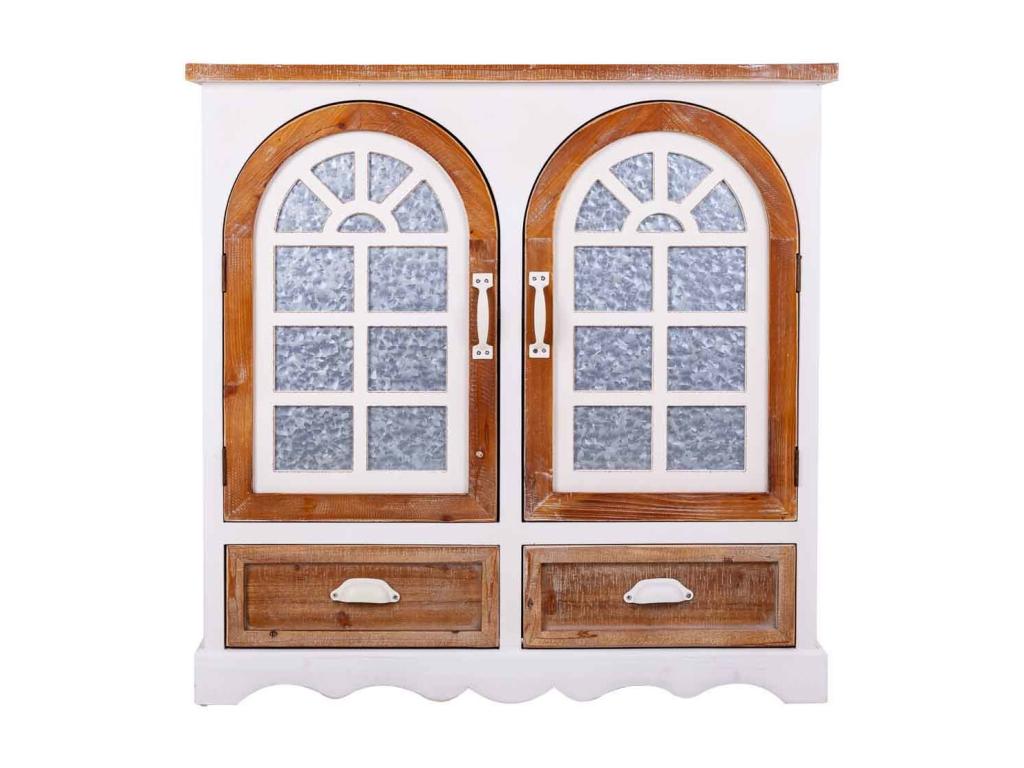 Buffet en bois blanc 90x35x90h LDJH40684
