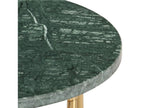 Table d'appoint effet marbre vert et pieds métal doré Boisona D 40cm GKRN57124