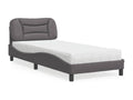 Lit avec matelas gris 80x200 cm similicuir IUIZ84172