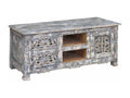 Meuble bas en bois gris 120x45x50h QBQN99171