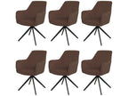 Lot de 6 chaises de salle à manger Boisona-L79 chaise de cuisine chaise avec inclinaisons pivotantes Auto-Position tissu/textile HUHN04120