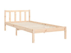Cadre de lit avec tête de lit simple bois massif VKWT16451