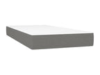 Lit à sommier tapissier et matelas Gris foncé 90x190 cm Tissu UAGE44908