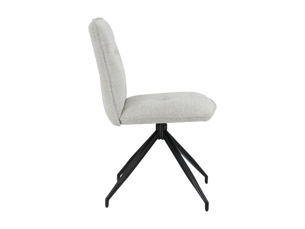 Lot de 2 chaises en tissu beige - Boisona XKWH47017