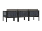 Canapé à 3 places avec coussins Anthracite Résine tressée UKWG05150