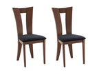 Lot de 2 chaises Boisona - Hêtre massif - Coloris Noyer et expresso SWVY78142