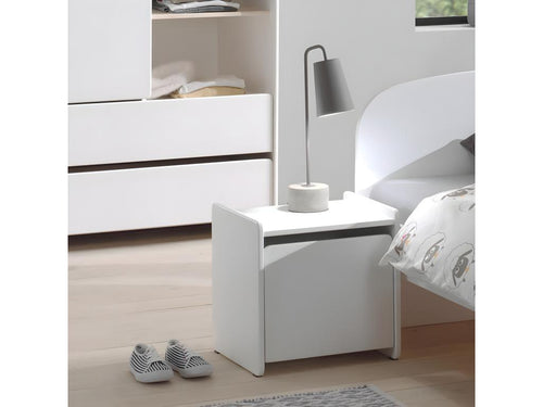 Boisona - Chevet 1 Porte avec Rebords Blanc EMFU47669