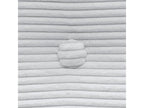 Boisona Tête de Lit Velours Côtelé Uni avec Boutons 110x115 avec Pieds de Lit 105 - Blanc KUUM42285