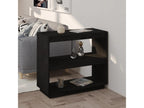 Bibliothèque Noir 80x35x71 Bois de pin massif KTZL28313