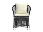 Salon de jardin 2 pcs avec coussins Noir Résine tressée YPUJ41346