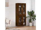 Buffet haut Chêne marron 69,5x34x180 cm Bois d'ingénierie AWCG57408