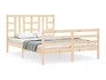 Cadre de lit avec tête de lit 160x200 cm bois massif JROE94049
