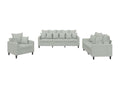 Ensemble de canapés 3 pcs avec coussins Gris clair Velours YQLJ69526