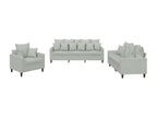 Ensemble de canapés 3 pcs avec coussins Gris clair Velours YQLJ69526