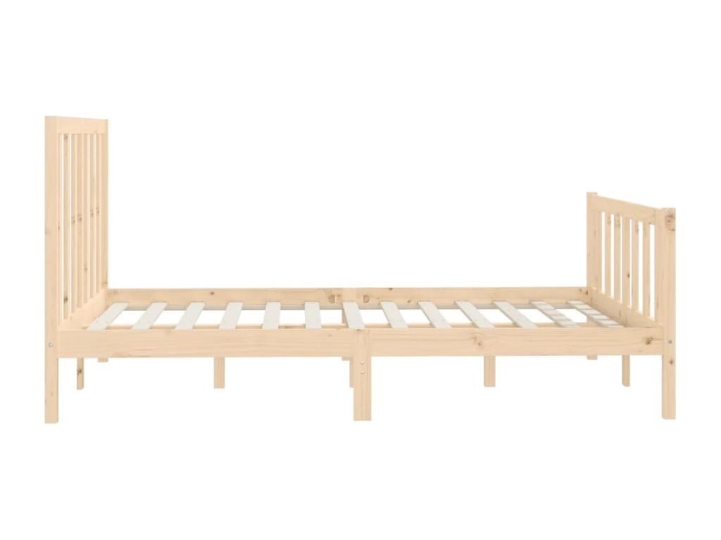 Cadre de lit sans matelas 140x200 cm bois massif XEUZ46800