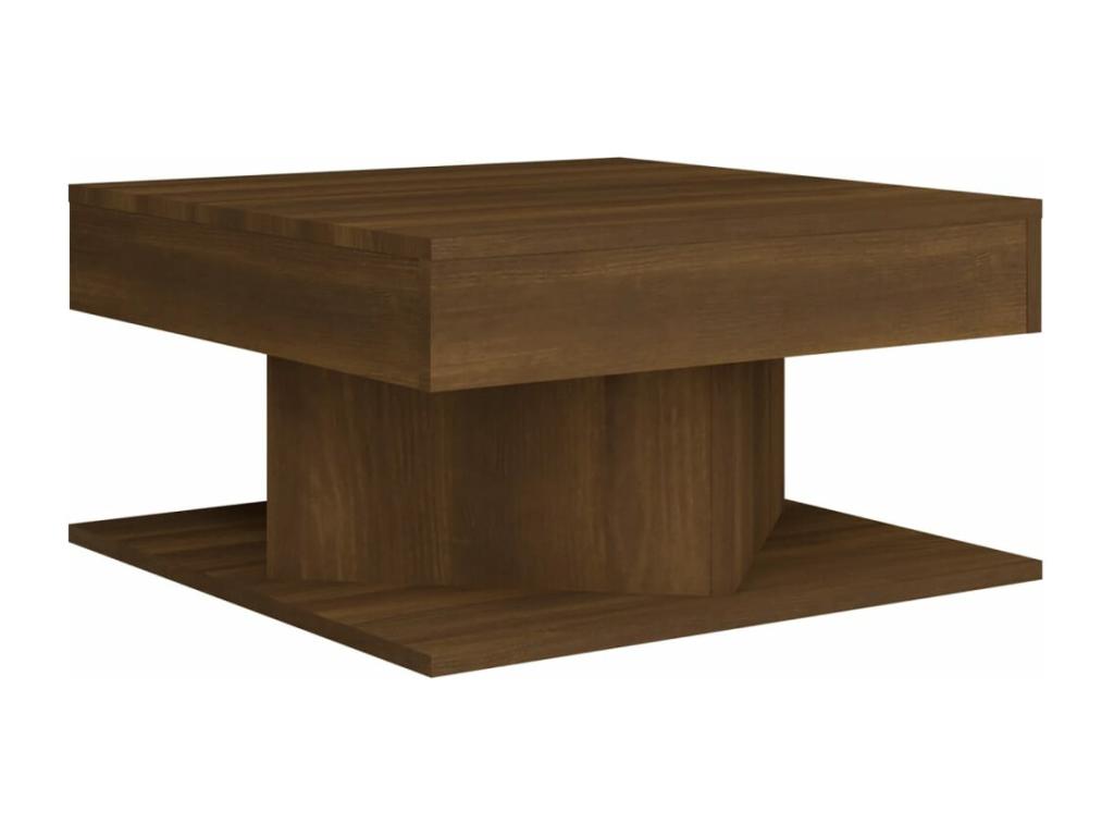 Table basse Chêne marron 57x57x30 cm Bois d'ingénierie PGFO92980