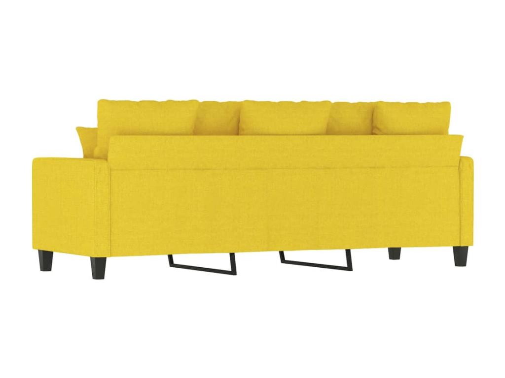 Canapé à 3 places Jaune clair 180 cm Tissu PQFK03795