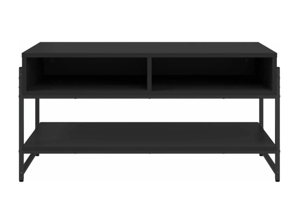 Table basse en bois d'ingénierie noir, 90 x 50 x 45 cm