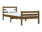 Cadre de lit Marron miel Bois massif 100x200 cm UYNR56465