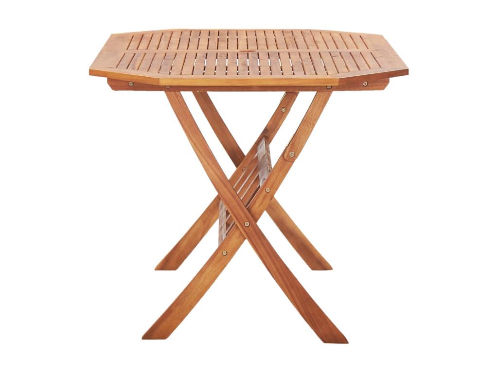Boisona - Table pliable de jardin 135x85x75 cm Massif du Bois d'Boisona TXLG57146