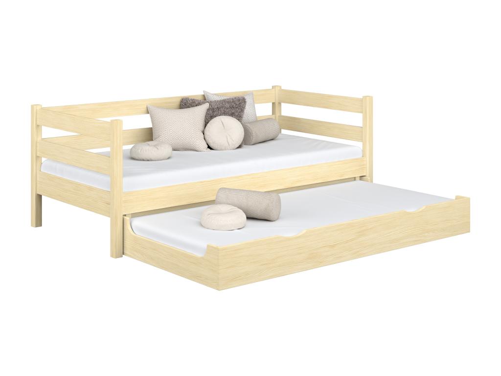 Lit en pin beige, 90 x 190 cm