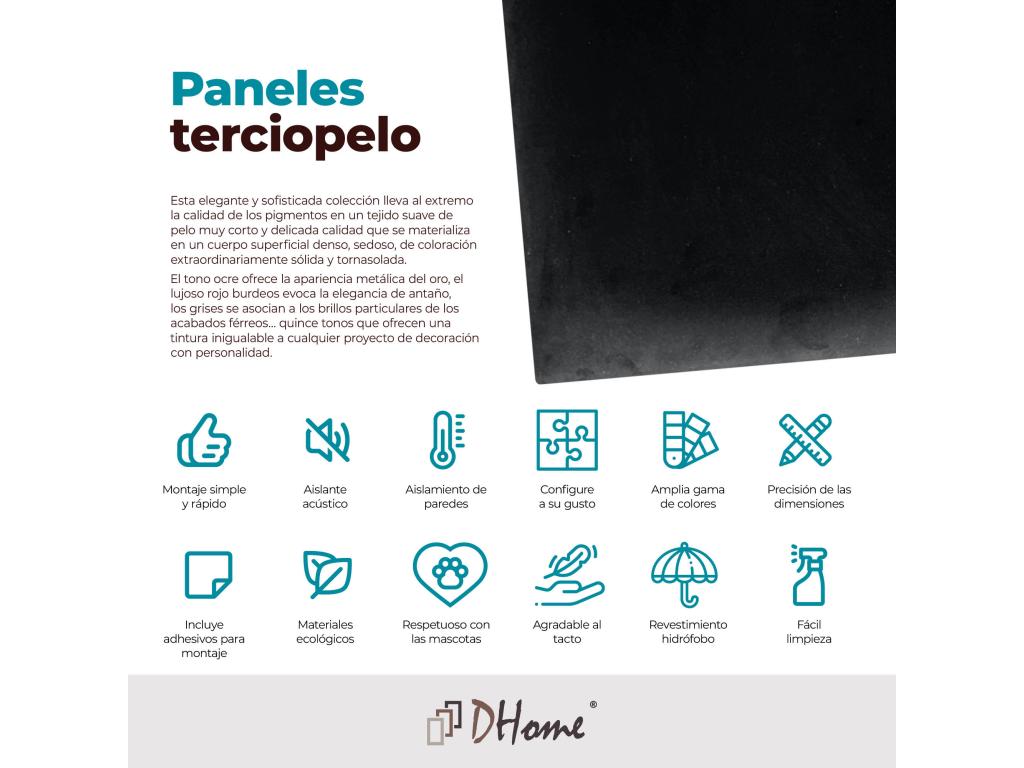 Elariva Lot de 6 Panneau Rembourré en Velours Côtelé Premium Autocollant Acoustique Absorbant Protection Chocs Tête de Lit Noir 60x20 cm x 6 RUEW39998