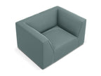 Fauteuil d'appoint en velours bleu, 120 x 92 x 69 cm