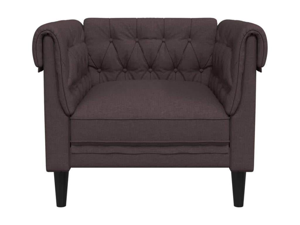 Fauteuil d'appoint en tissu marron